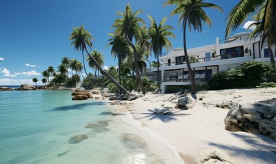 beautiful scenery by the sea.