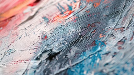 Vibrant Textured Layers: Abstract Macro Art Print with Rich Colors and Depth
