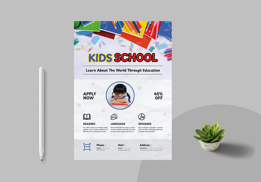 Kids School Flyer Template
