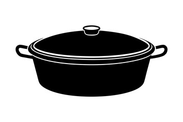 Silhouette of Dutch oven  vector illustration