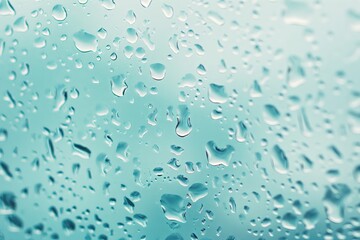 Droplets on Blue Glass