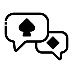 poker Line Icon