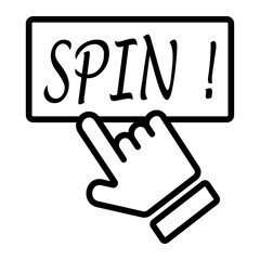 Fototapeta premium spin Line Icon