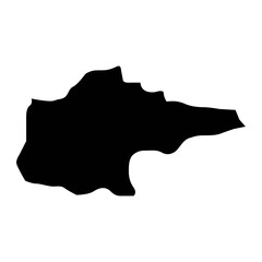 Me Zochi District map, administrative division of Sao Tome and Principe. Vector illustration.