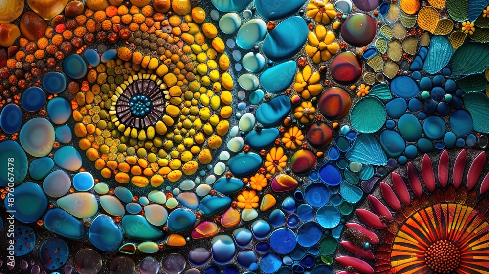 Poster mesmerizing macro patterns and colors in interior decor