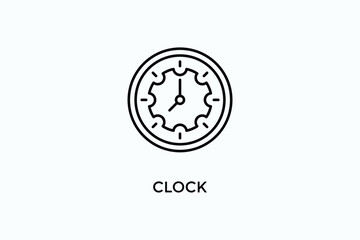 Clock Vector Icon Or Logo Illustration