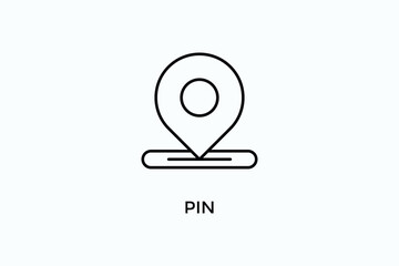 Pin. Vector Icon Or Logo Illustration