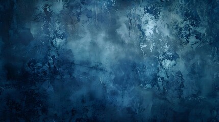 Fototapeta premium Grunge navy dark blue abstract texture background. Blue paint on old vintage concrete stucco wall surface with grain pattern for template banner graphic creative art card design, backdrop, wallpaper. 