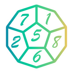 roll Line Gradient Icon