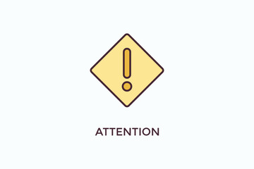 Attention. Vector Icon Or Logo Illustration