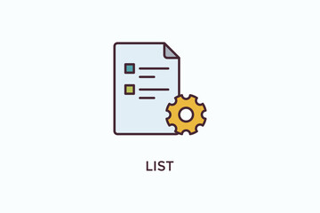 List Vector Icon Or Logo Illustration