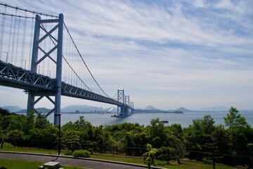 Yoshima Parking Area and Seto-ohashi Bridge