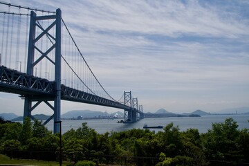 Seto Ohashi Bridge connected from Yoshima Parking Area