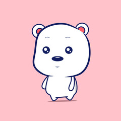 Cute cartoon polar bear 
