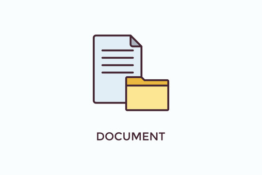 Document Vector Icon Or Logo Illustration