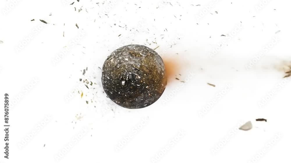 Poster isolated meteor on white background generative ai