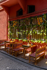 A shisha cafe in the colorful neighborhood of Balat in Istanbul