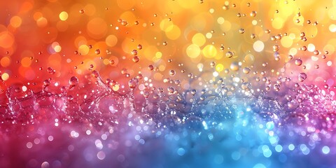 Abstract background with rainbow colors and liquid bubbles