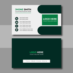 Modern business card design for business and personal use. vector illustration design, print ready and easy to edit