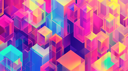 Obraz premium Abstract color geometric pattern