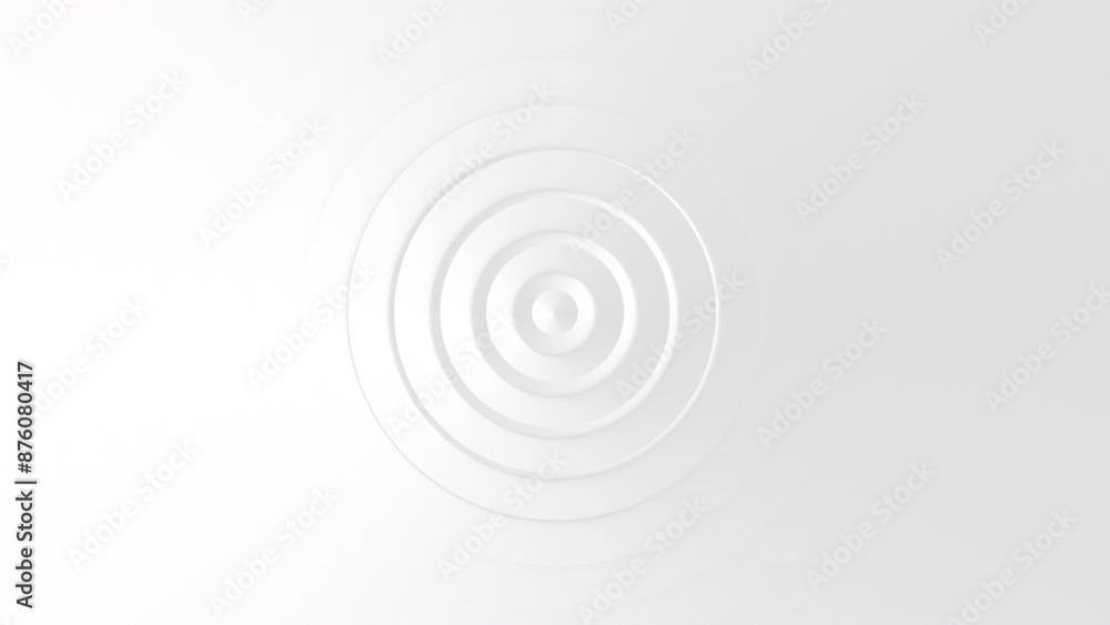 Poster White circles abstract background. Clean modern graphic design. Seamless loop 3D render animation