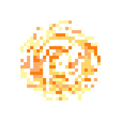 burning fire hot pixel art for your design