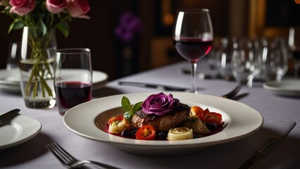 Gourmet Steak Dinner Aesthetic