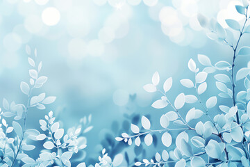 Pastel blue background with soft, delicate abstract patterns