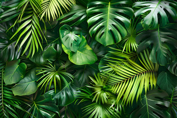 Tropical Palm Leaf Pattern in Natural Setting
