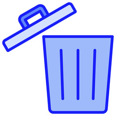 Trash Bin Blue Icon