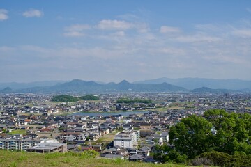 View of Marugame City and Pond from Marugame Castle