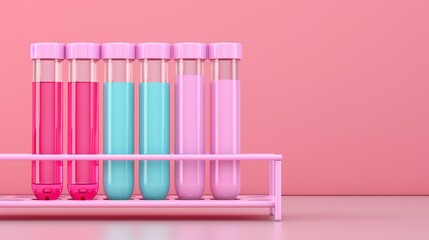 Vibrant 3D state incorporating medical science symbols like test tubes and medical devices, crafted for educational and healthcare themes. Clean and Clear Color, Realistic Photo, , Minimalism,