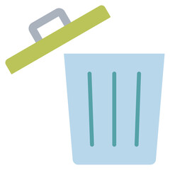 Trash Bin Flat Icon