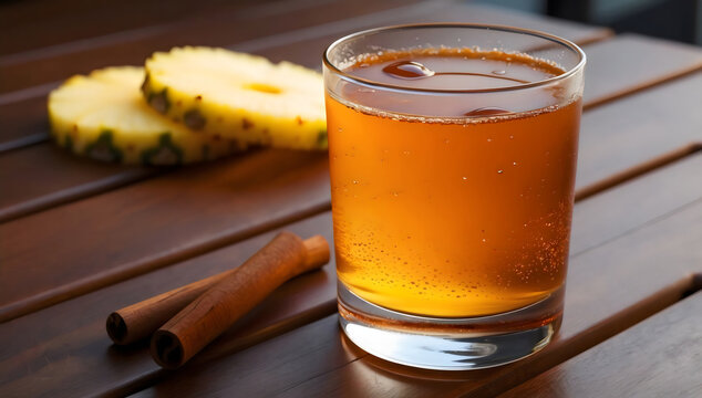 Traditional Homemade Tepache with Pineapple