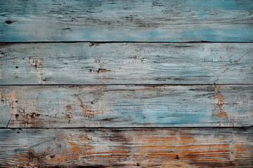 old blue rustic wooden planks with space for text, wooden background, wallpaper