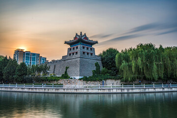 China Beijing Zuoanmen Corner Tower Library Historical and Cultural Building