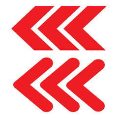 Red arrow icon, sign vector. Line Arrows vector set.   Set of different arrows, icon, cursor for web design.  Crosswalk icon symbol. Zebra crossing icon, Street crossing vector sign. 