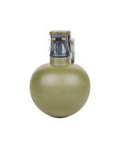 Airsoft plastic grenade P-67 M for training isolated on a white background