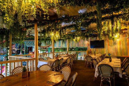 Palmview, Queensland, Australia - Jul 4, 2024: Restaurants at Aussie World theme park