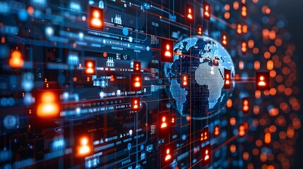 Obraz premium Connecting the Global Digital Landscape: Unlocking the World's Potential