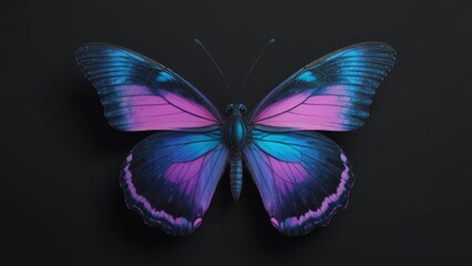 Obraz premium Vibrant Blue and Purple Butterfly