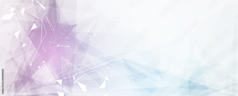 Poster Neural network concept. Connected cells with links. High technology process. Abstract background. vector art.