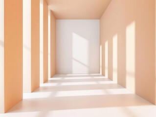 Minimalistic construction background with a clean white and beige gradient, subtle shadows, and text space