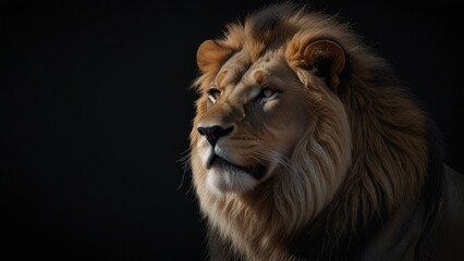 Fototapeta premium Majestic Lion in Profile