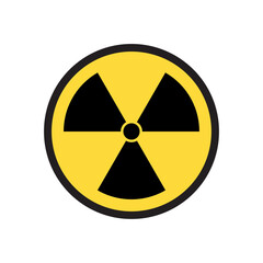 Obraz premium Nuclear Hazard Ionizing Radiation Danger X Rays Trefoil Warning Symbol Black and Yellow Icon. radiation warning sign, black and yellow hazard symbol