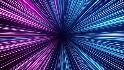 Fototapeta premium Abstract futuristic technology abstract background with lines for network, big data, data center, server, internet, speed. dark blue and pink neon lights into digital technology tunnel