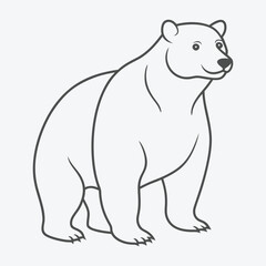 Majestic Bear Line Art Vector, Stunning Detailed Illustrations