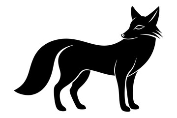 Elegant Fox Vector Silhouette Illustration Design - Perfect for Creative Projects.