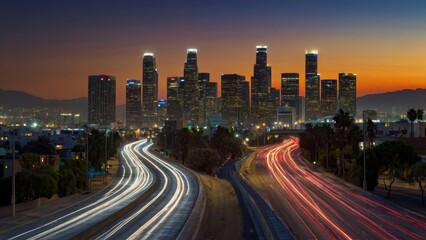 Fototapeta premium City Lights at Twilight