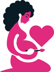 Pregnant logo template vector icon illustration design